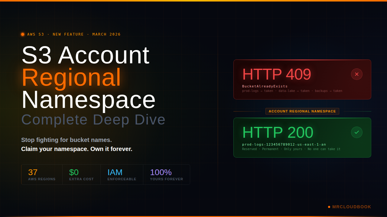 Amazon S3 Account Regional Namespaces: Never Lose a Bucket Name Again